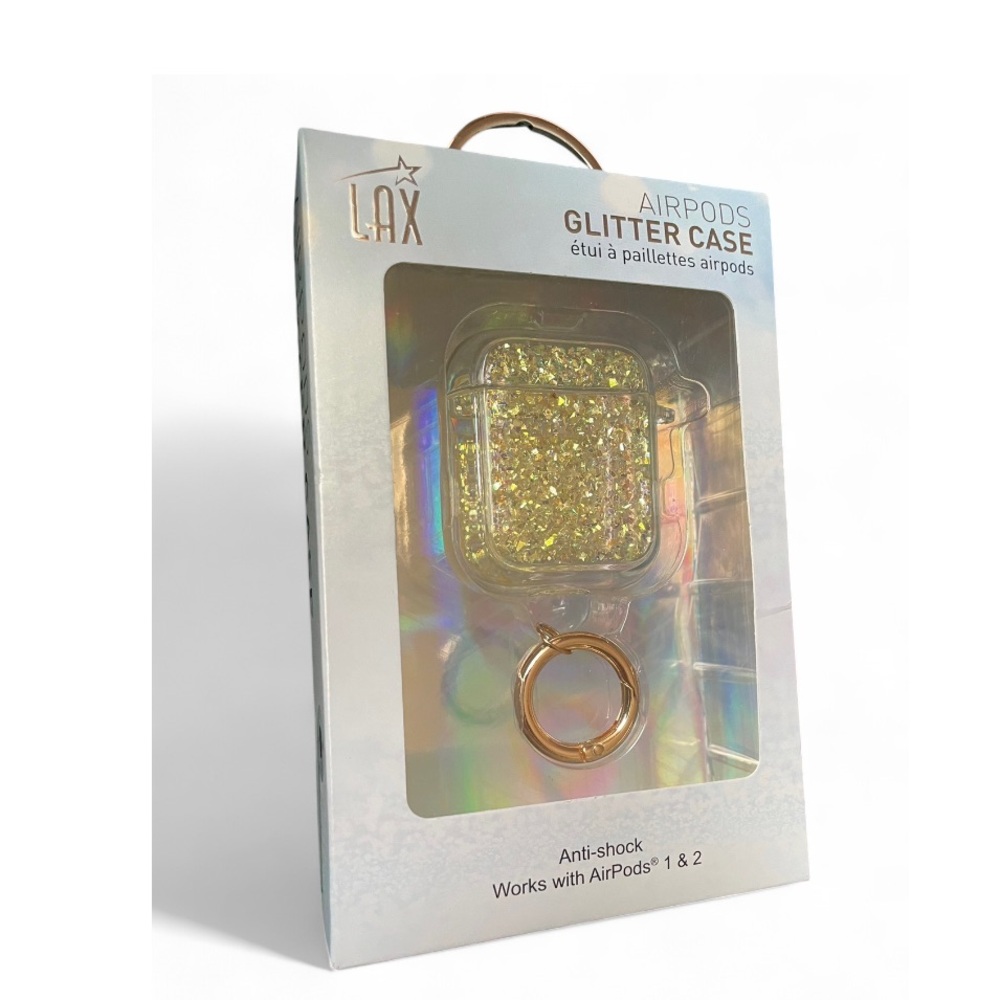 Gold Glitter Phone Case with Retail Display Handle